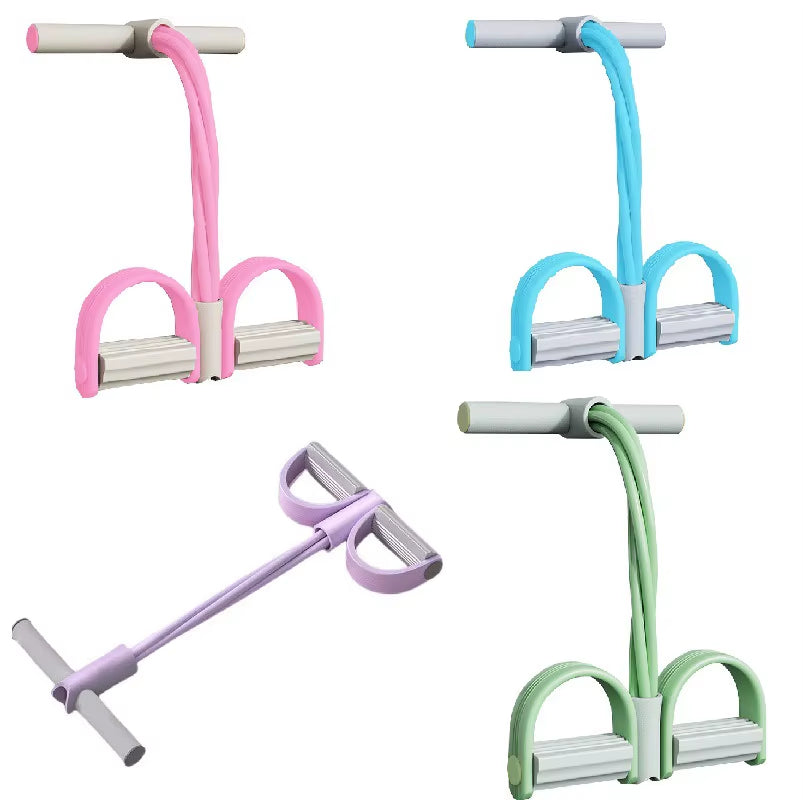 Fitness Gum 4 Tube Resistance Bands Latex Pedal Exerciser Sit-Up Pull Rope Expander Elastic Bands Yoga Equipment Pilates Workout