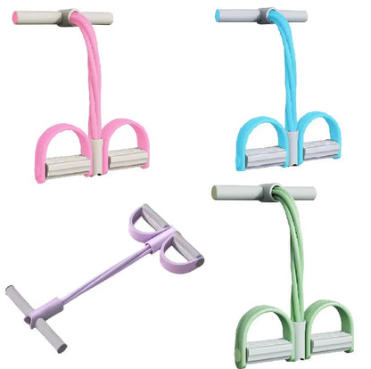 Fitness Gum 4 Tube Resistance Bands Latex Pedal Exerciser Sit-Up Pull Rope Expander Elastic Bands Yoga Equipment Pilates Workout